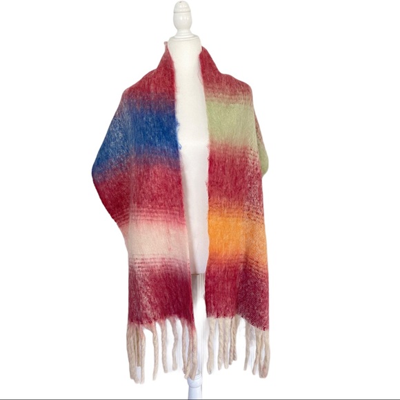 Marcus Adler Fringe Stripe Scarf - Picture 2 of 4